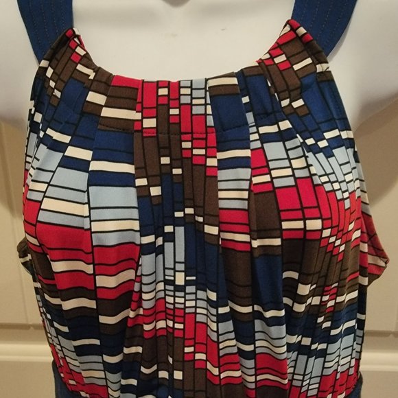 BCBG max azria multi color sleeveless dress - Picture 1 of 9